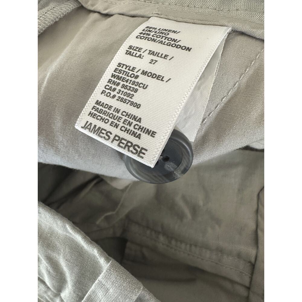 James Perse Linen Cotton Blend Short Shorts 2.5" - 3" Inseam Size 27 Button Zip - Picture 6 of 13